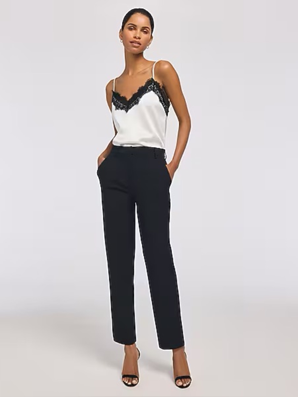 Express Black Straight-Leg Dress Pants